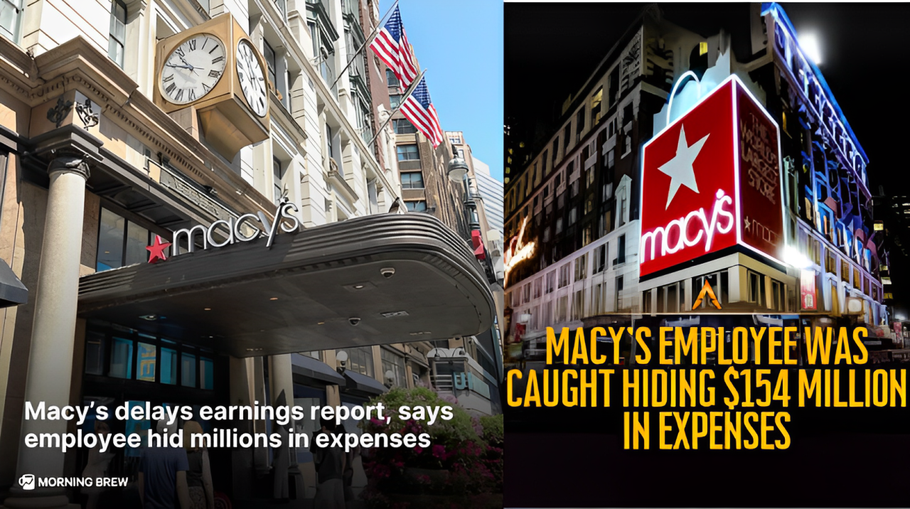 macy's employee hid $132m-$154m in expenses over 3 years